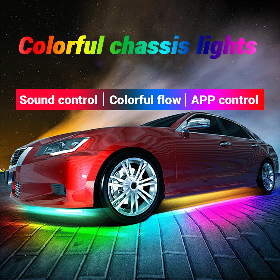 BLALION Flexible Car Underglow LED Light Strip 12V with App Control