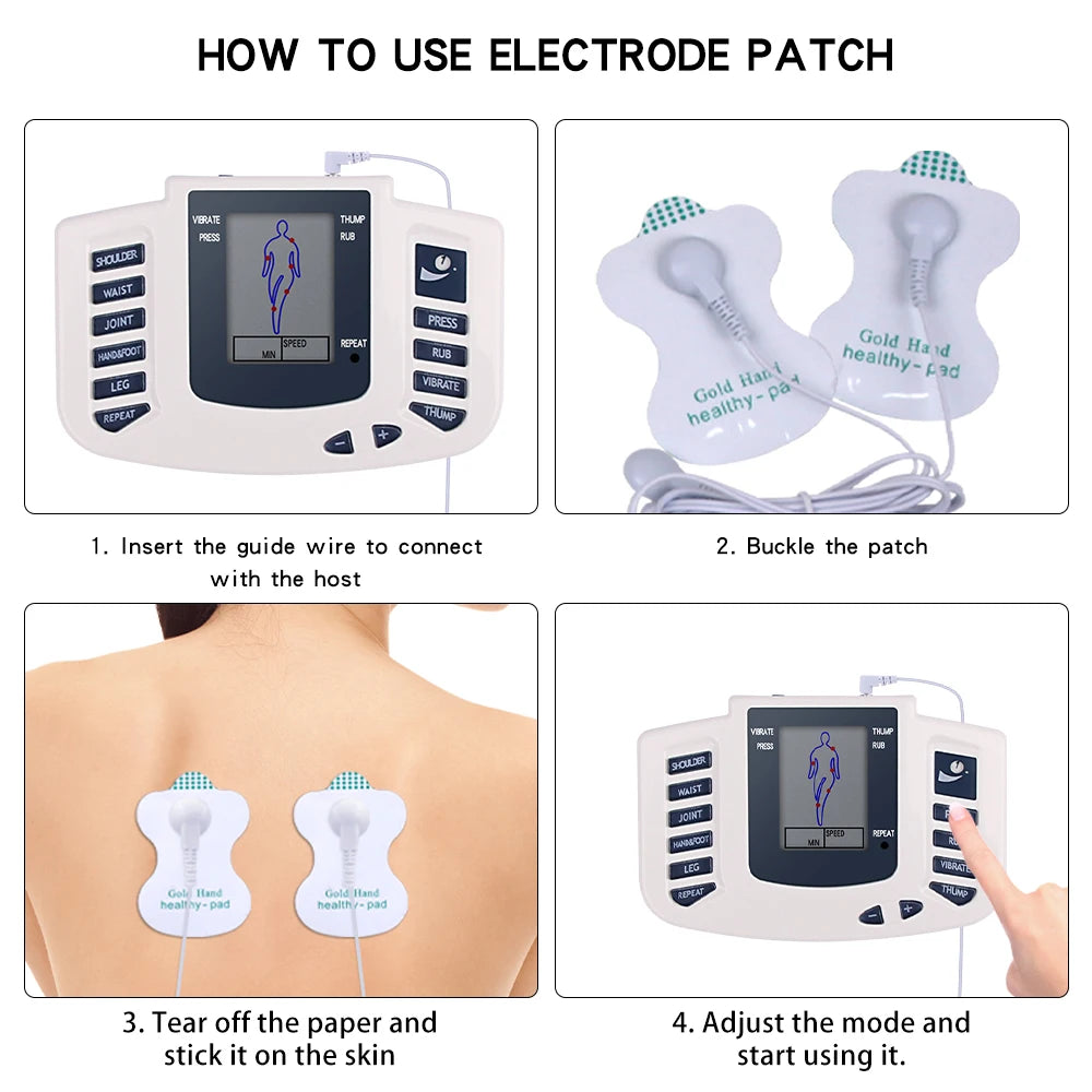 Full Body TENS EMS Muscle Stimulator with 16 Pads for Pain Relief & Recovery