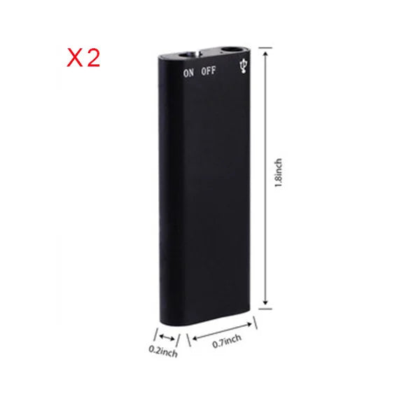Ultra-Thin Mini Voice Recorder & MP3 Player | Digital Dictaphone 4-32GB