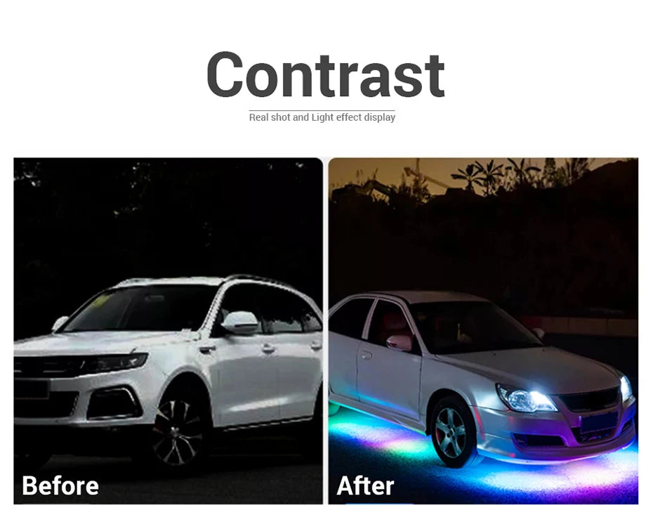 BLALION Flexible Car Underglow LED Light Strip 12V with App Control