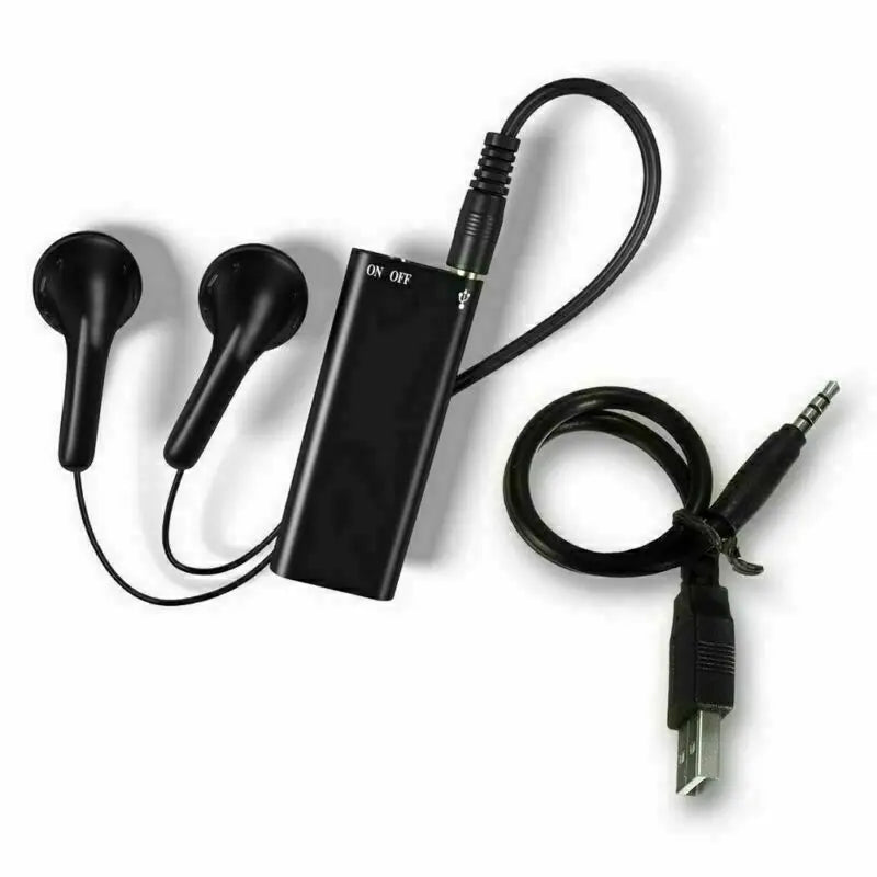 Ultra-Thin Mini Voice Recorder & MP3 Player | Digital Dictaphone 4-32GB