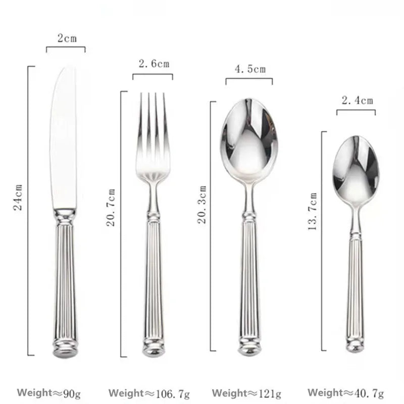 Luxury Roman Column 18/10 Stainless Steel Cutlery Set