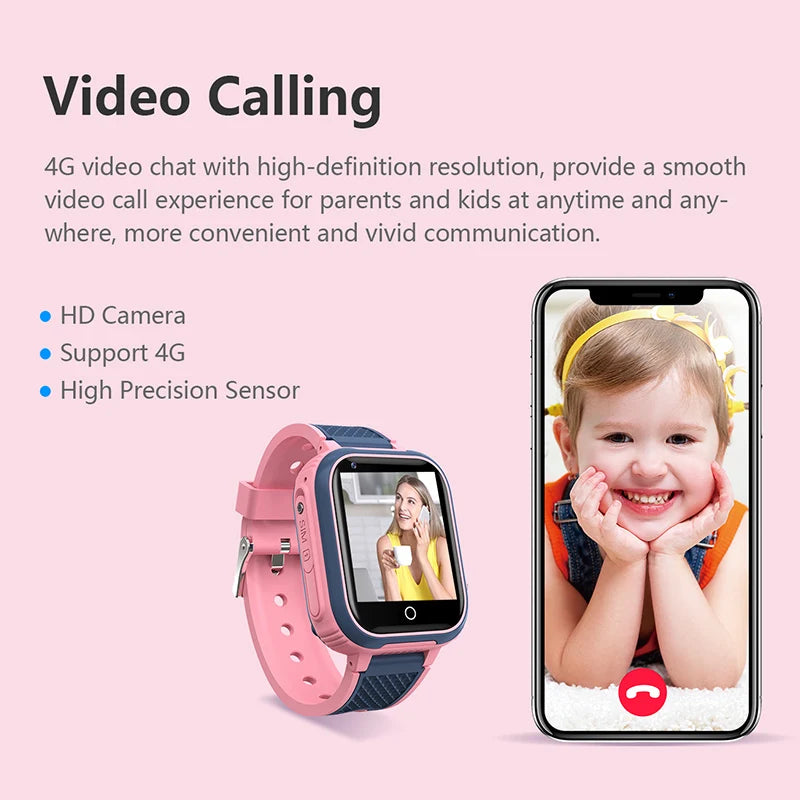 LT21 Kids 4G Smartwatch - GPS, Video Call, SOS, IP67 Waterproof