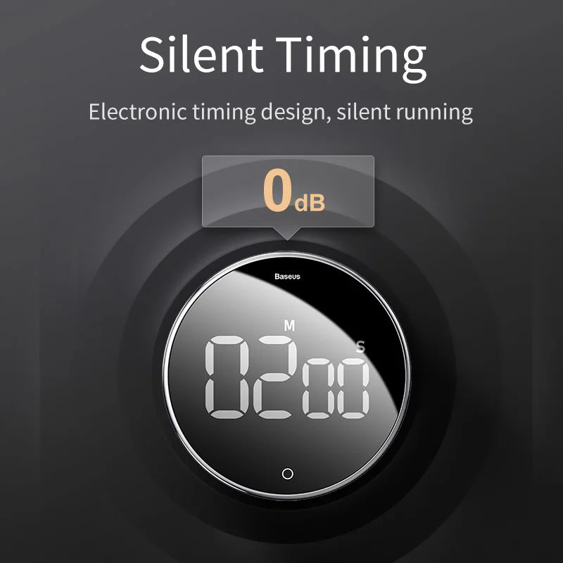 Baseus Magnetic Digital Kitchen Timer - Countdown Alarm & Stopwatch