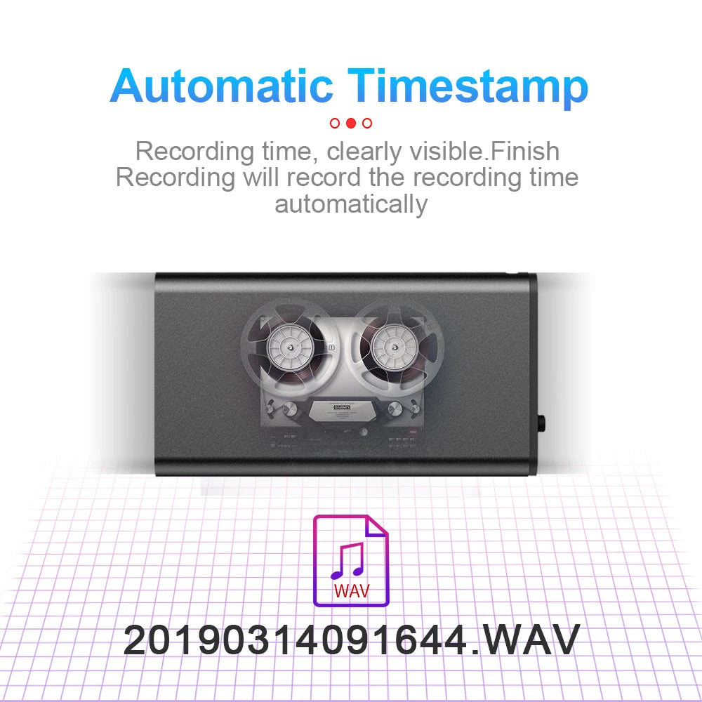 Ultra-Thin Mini Voice Recorder & MP3 Player | Digital Dictaphone 4-32GB