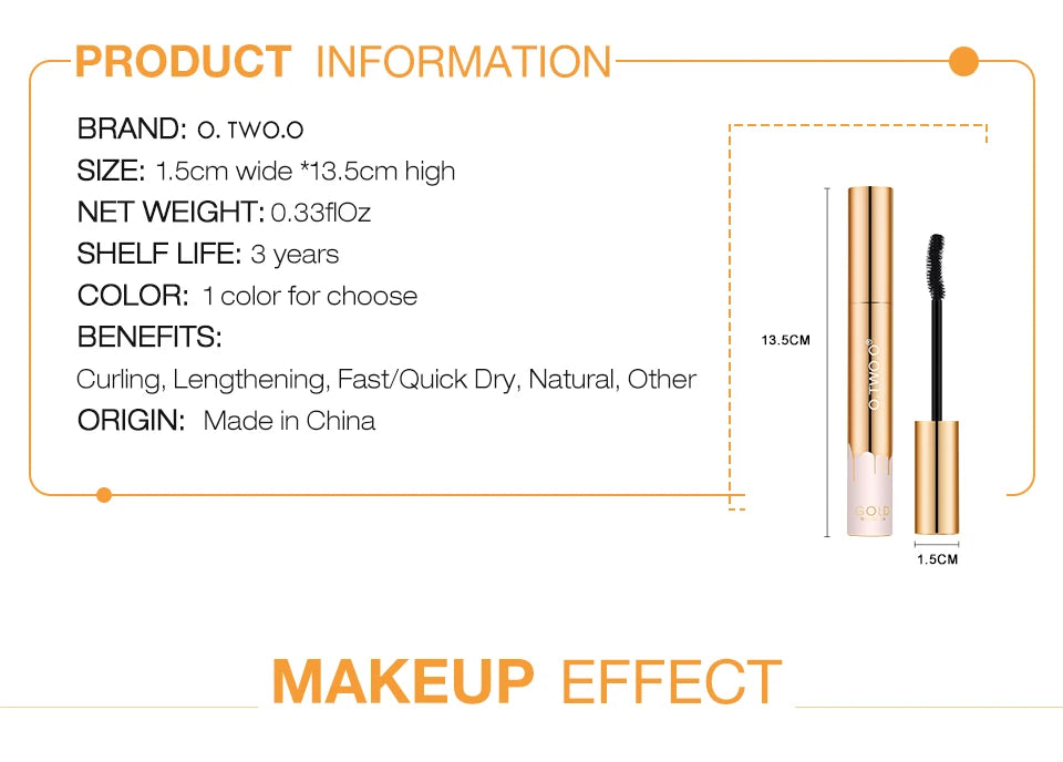 O.TWO.O 3D Mascara: Lengthening Black Lash Eyelash Extension Effect