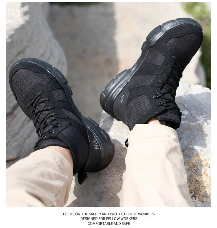 Vabena Breathable Anti-Smash Safety Boots for Work