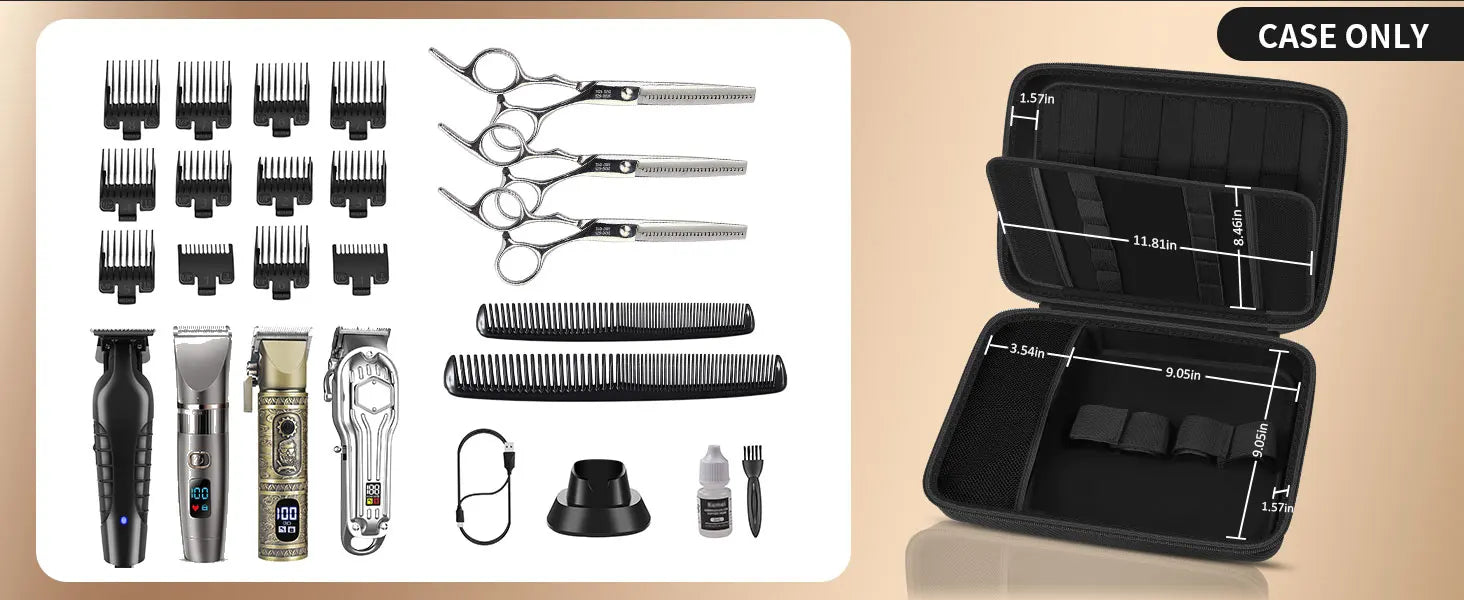 Ufree Hard Travel Case for Hair Clippers & Barber Supplies Organizer