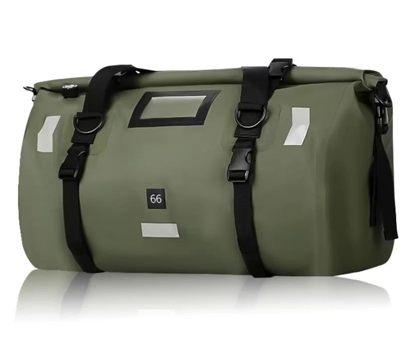 Waterproof Motorcycle Tail Bag | Dry Roll Luggage | 20L, 40L, 66L