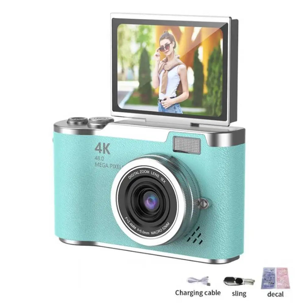 4K 48MP Digital Camera | Flip Screen & Anti-Shake
