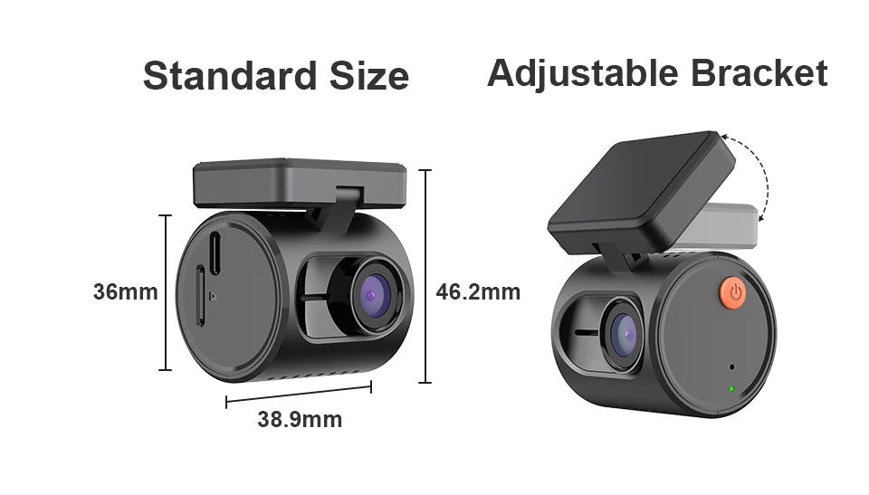 KAWA Dash Cam MINI 3 - 2K Dash Camera with Voice Control, Night Vision & WiFi APP