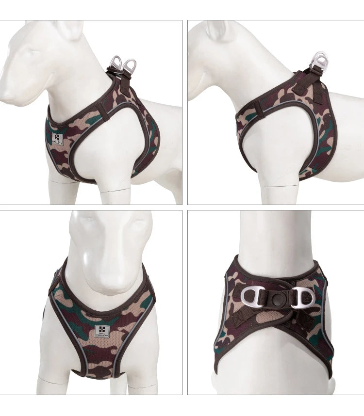 Dog Harness Leash Set - Adjustable, Reflective for Small to Medium Pets