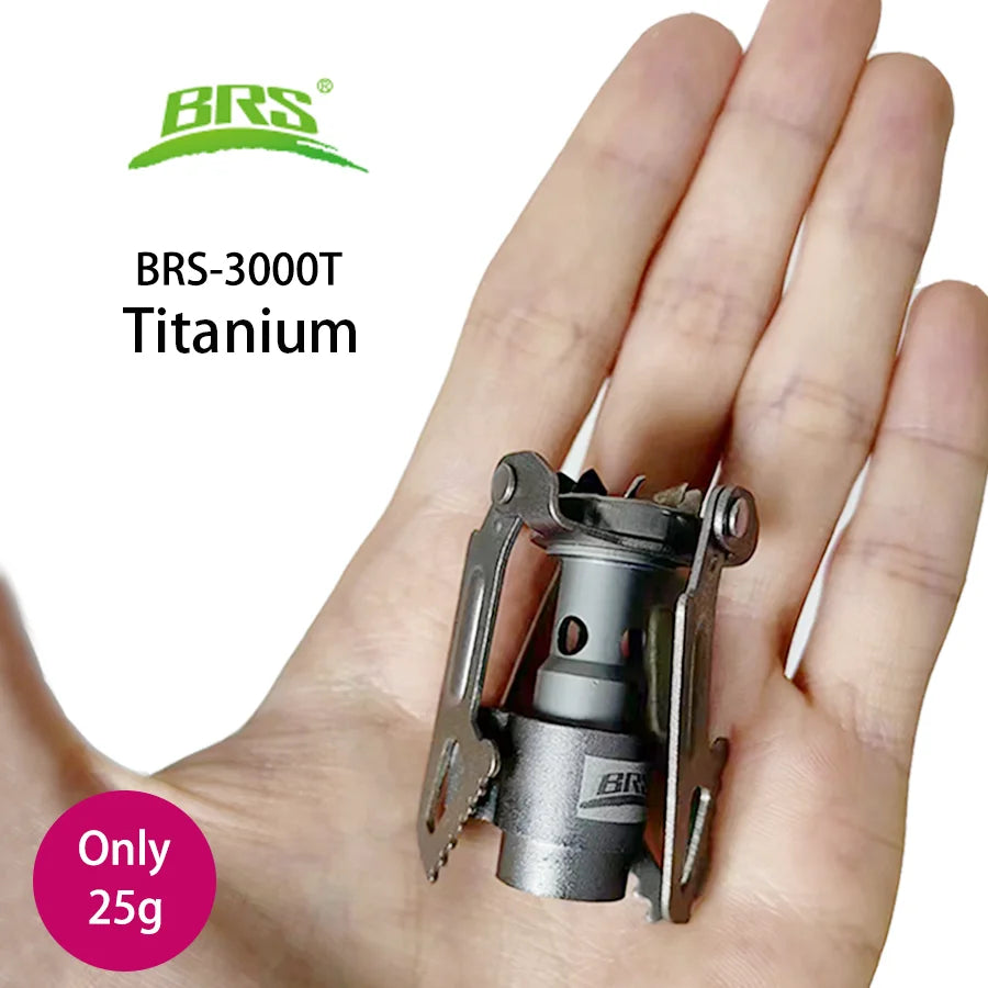 BRS-3000T Mini Titanium Camping Gas Stove - Ultra-Light & Portable Survival Burner