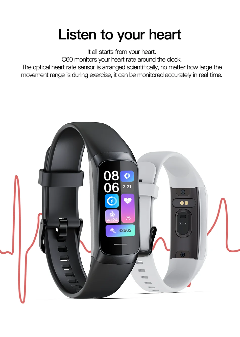 LIGE AMOLED Smartwatch - Heart Rate & Fitness Tracker