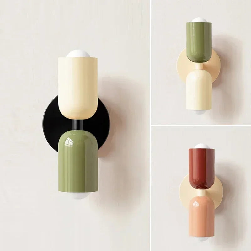 Colorful Nordic Macaron Wall Lamp for Bedside, Living Room & Kids' Decor