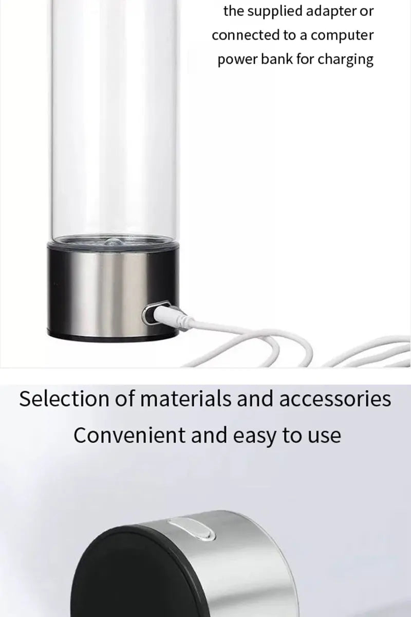 Portable Hydrogen Water Generator Bottle - Titanium Filter