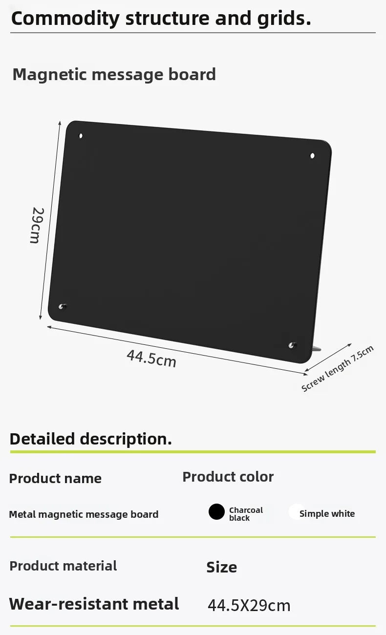 Desktop Magnetic Whiteboard & Blackboard for Cafe & Office Display