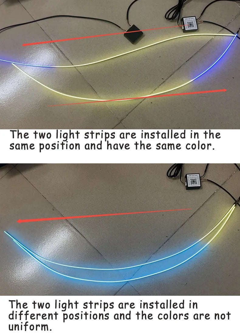 RGB LED Car Ambient Light Kit - APP Control Streamer Atmosphere Lamp