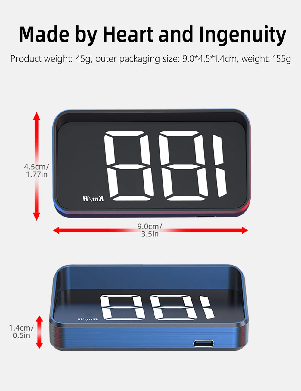 M2 HD Car HUD Windshield Projector | GPS Speedometer Display