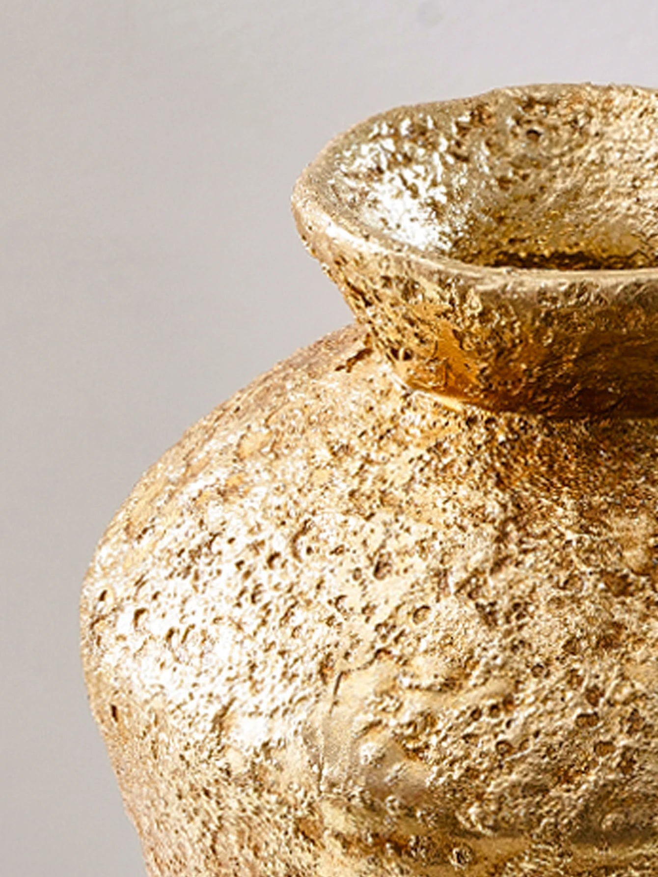 Luxury Retro Golden Earthenware Jar Decorative Vase