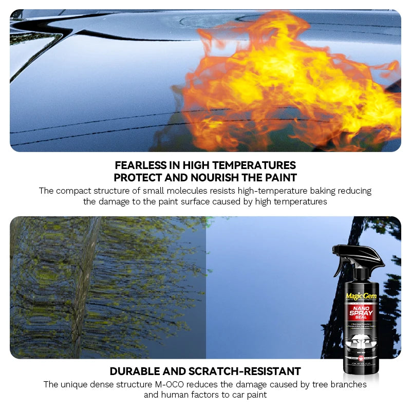 Magic Gem Car Ceramic Nano Coating - Hydrophobic Paint Protection & Polish