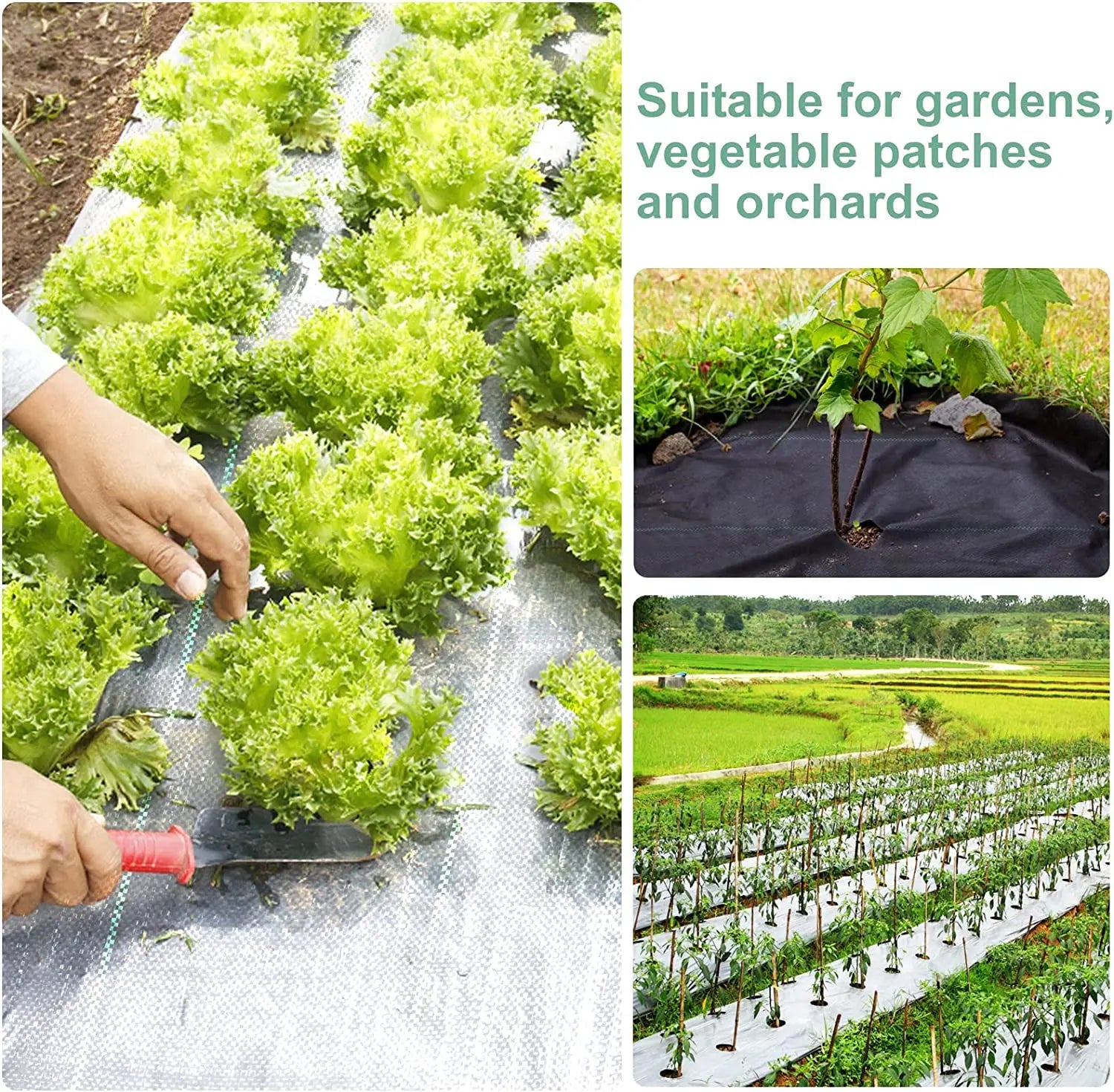 Vabena Heavy Duty Landscape Fabric - Weed Barrier for Gardens & Driveways
