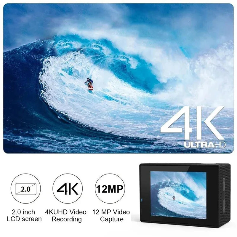 Vabena 4K Ultra HD Action Camera | Vlogging & Sports