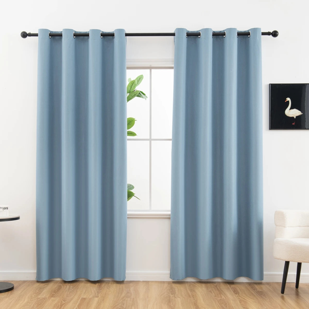 Modern Blackout Curtains - 2 Pcs Set with Coated Lining for Home Decor