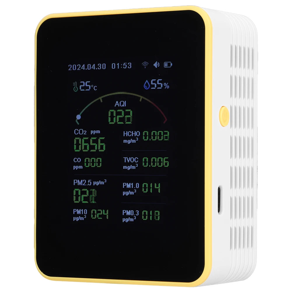 Vabena Professional 15-in-1 Air Quality Monitor Station - Comprehensive Indoor Analysis