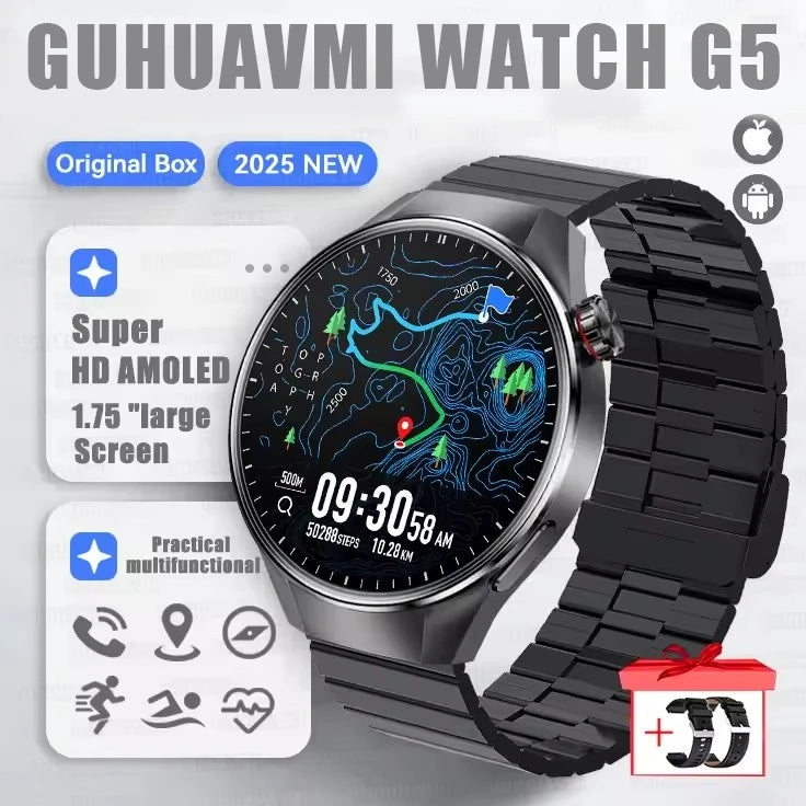 G5 PLUS Smartwatch | 1.75" HD AMOLED, GPS & Fitness Tracker