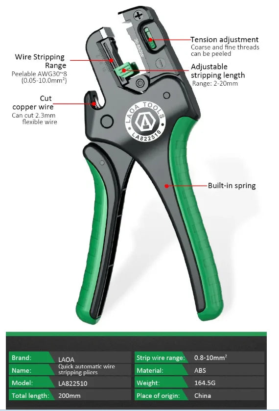 LAOA Automatic Wire Stripper & Cutter Pliers - Precision & Efficiency