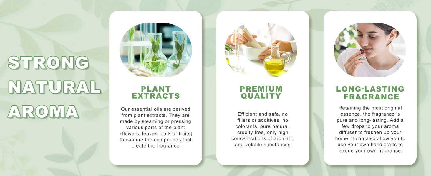 PHATOIL Premium Essential Oil Blend - Sandalwood, Lavender, Eucalyptus, Peppermint