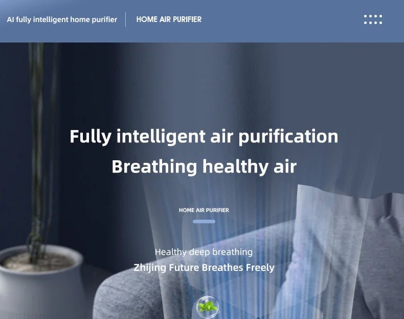 TINSOL Mini Air Purifier - HEPA Filter & Negative Ion Technology