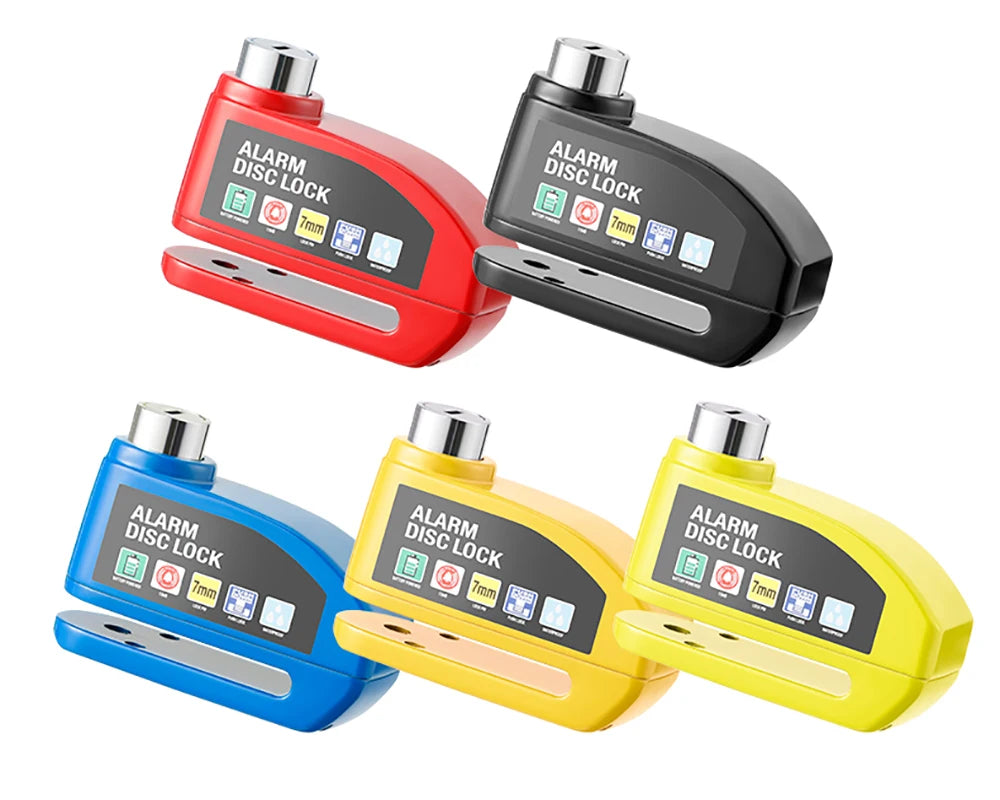 Motorcycle Alarm Disc Lock - 110dB Anti-Theft Security Padlock