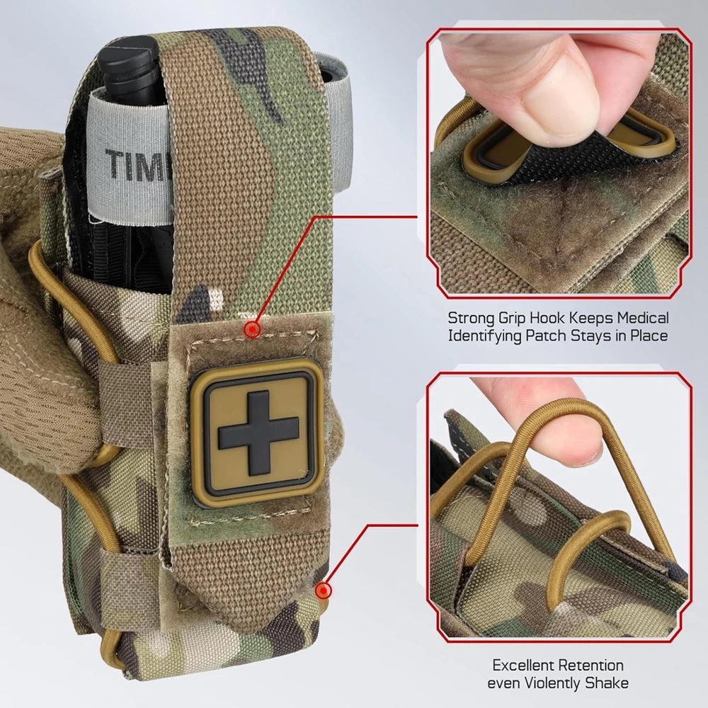 MOLLE Tourniquet Holder IFAK Pouch TQ Holster Tactical Medical Kit