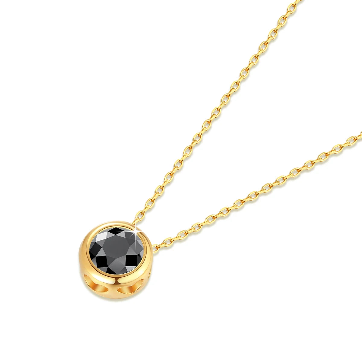 18k Gold Pink Moissanite & Diamond Pendant Necklace
