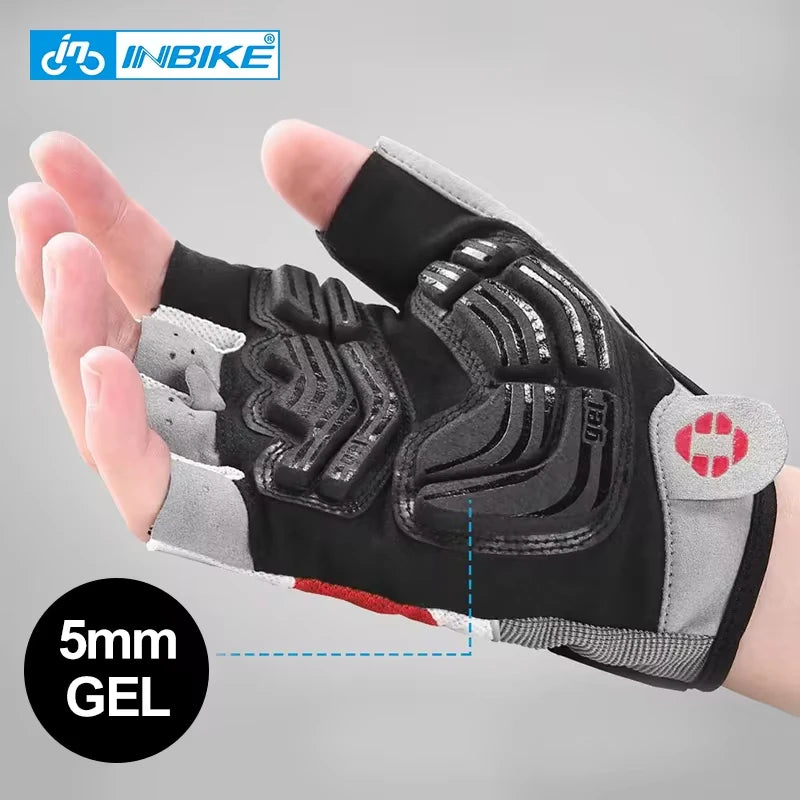 INBIKE Shockproof Gel Pad Cycling Gloves - Half Finger Summer Sport