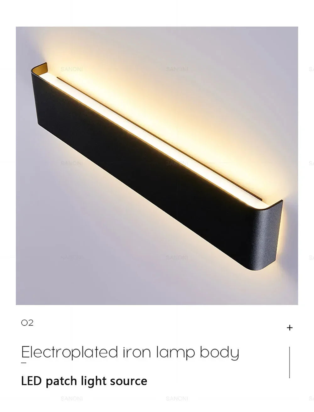 Modern LED Wall Lamp Sconce - Indoor Lighting Fixture for Bedside, Living Room, Stairs, Bathroom & Home Decor