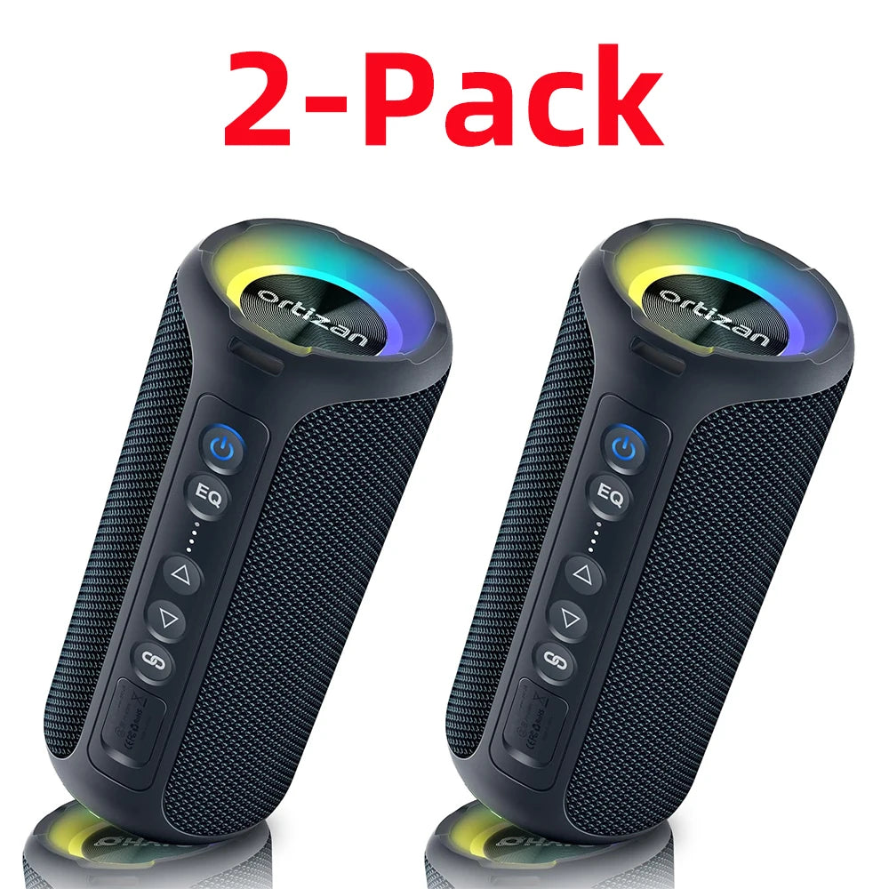 Ortizan 40W Enhanced Bass IP7 Waterproof Outdoor Bluetooth Speaker
