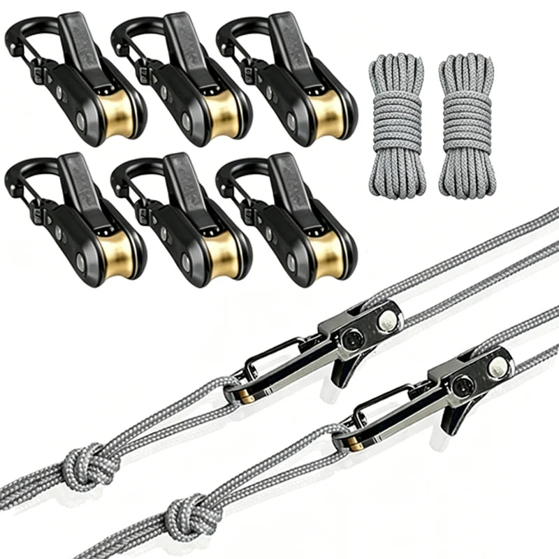 Retractable Paracord Fasteners | High-Strength Tensioners with Carabiners