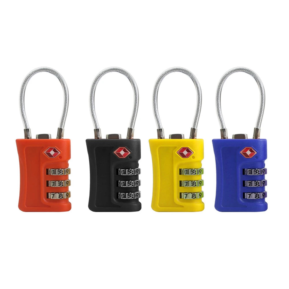 TSA Approved Luggage Locks 4-Pack - 3-Digit Combination Travel Security