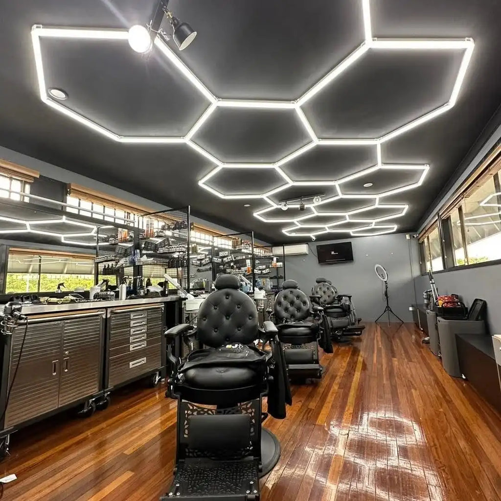 Garage Hexagon LED Light 50000H 6500K Ultra Bright