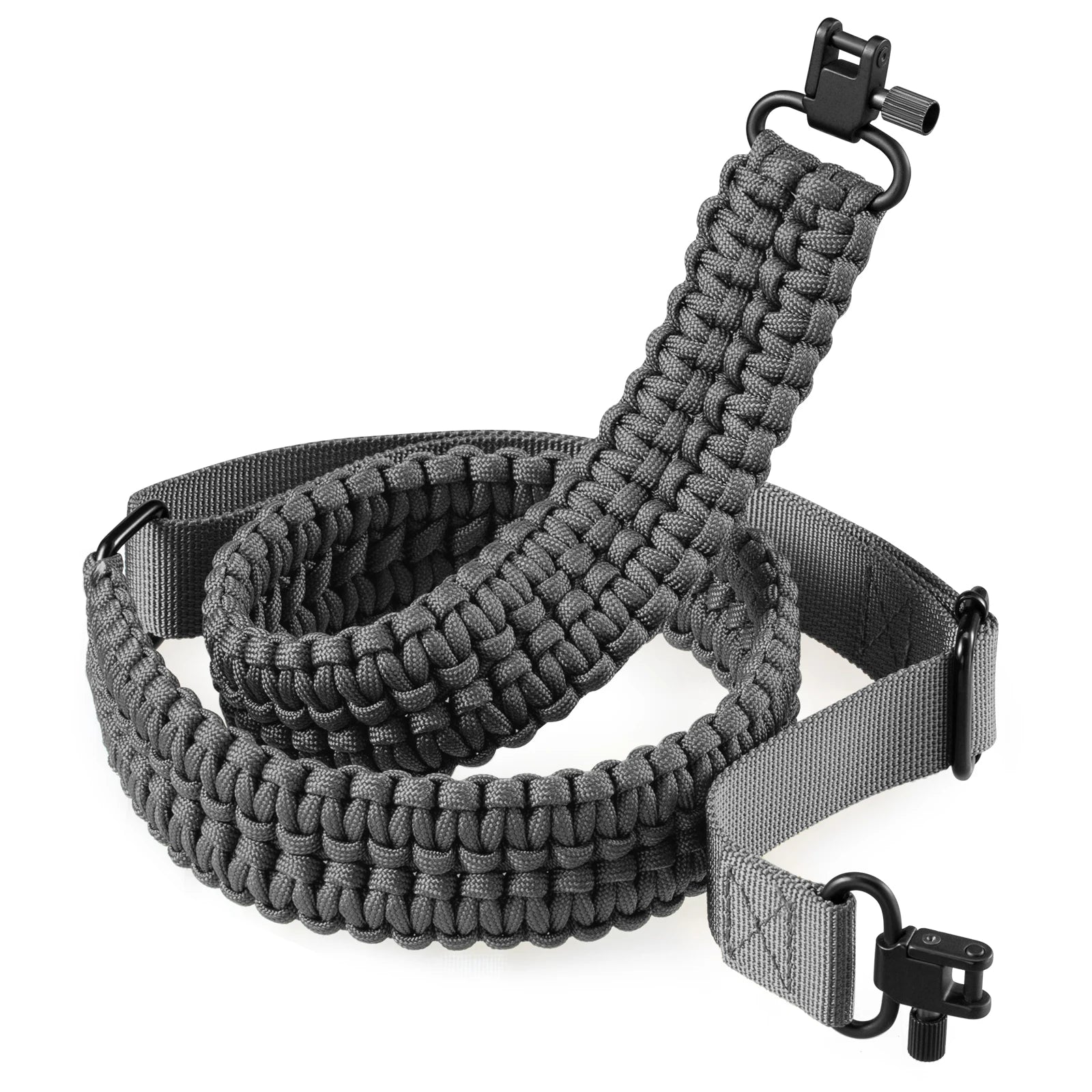 Two-Point Paracord Sling with Swivel - Non-Slip & Adjustable Gear Carrier