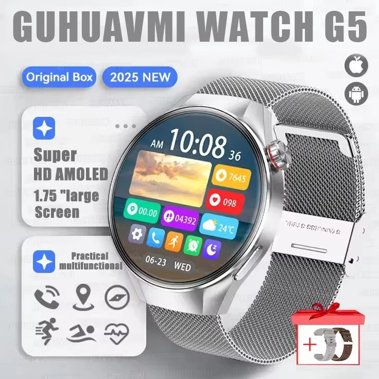 G5 PLUS Smartwatch | 1.75" HD AMOLED, GPS & Fitness Tracker