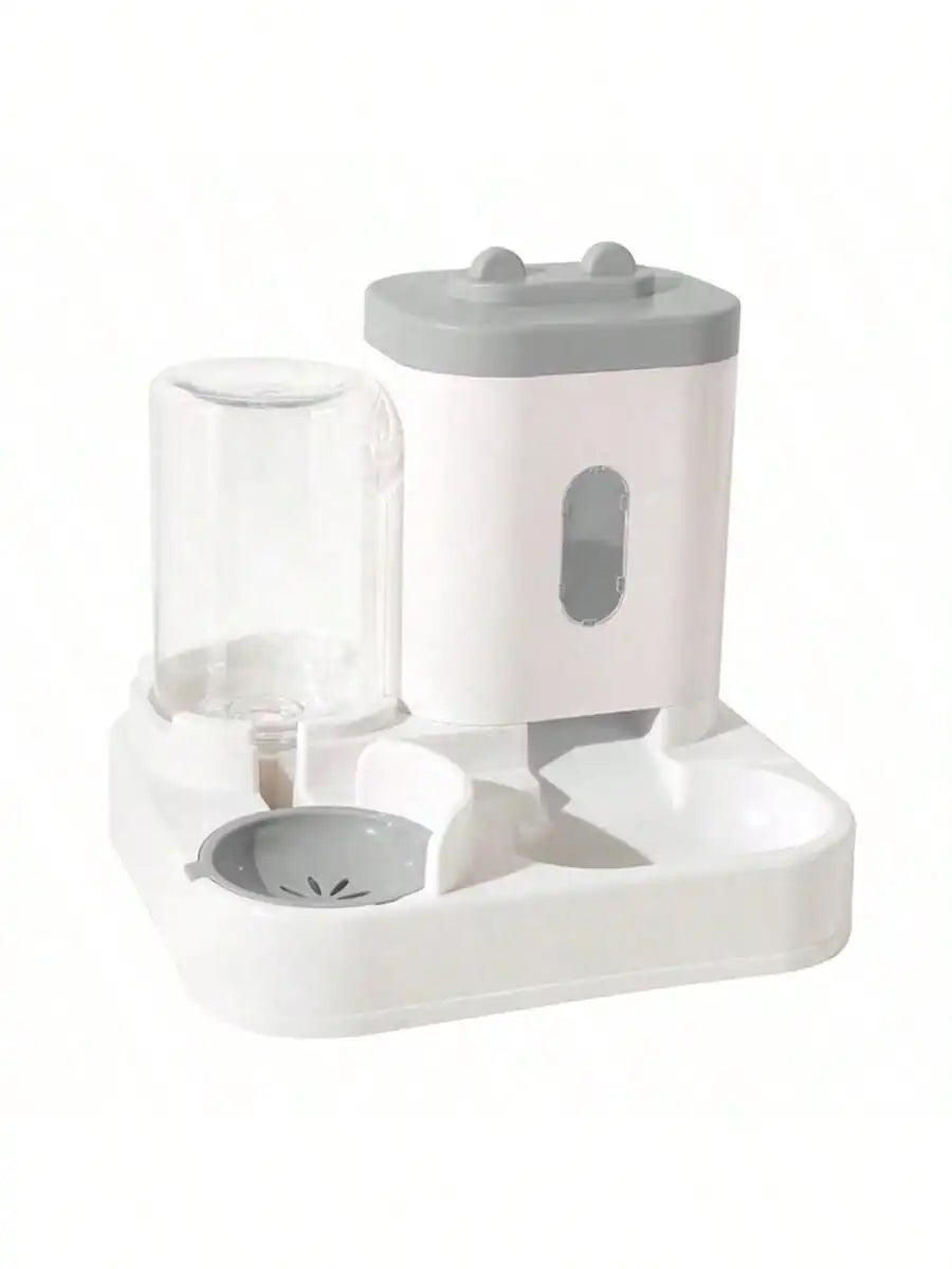 Automatic Gravity-Fed Cat Water Dispenser & Feeder - Spill-Proof