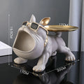 Elegant Bulldog Figurine Storage Box | Home Decor Art