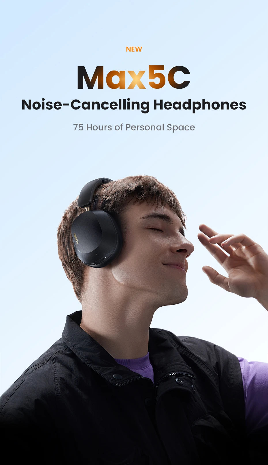 Choice Wireless Bluetooth Headphones with 43dB ANC, Hi-Res LDAC & 75H Spatial Audio