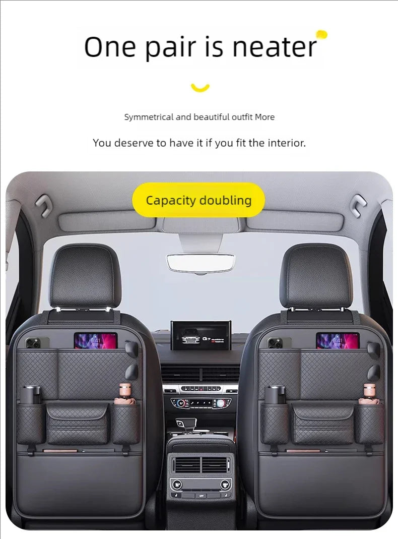 JFBONIN Car Seat Back Organizer - High Capacity Multi-Pocket Storage