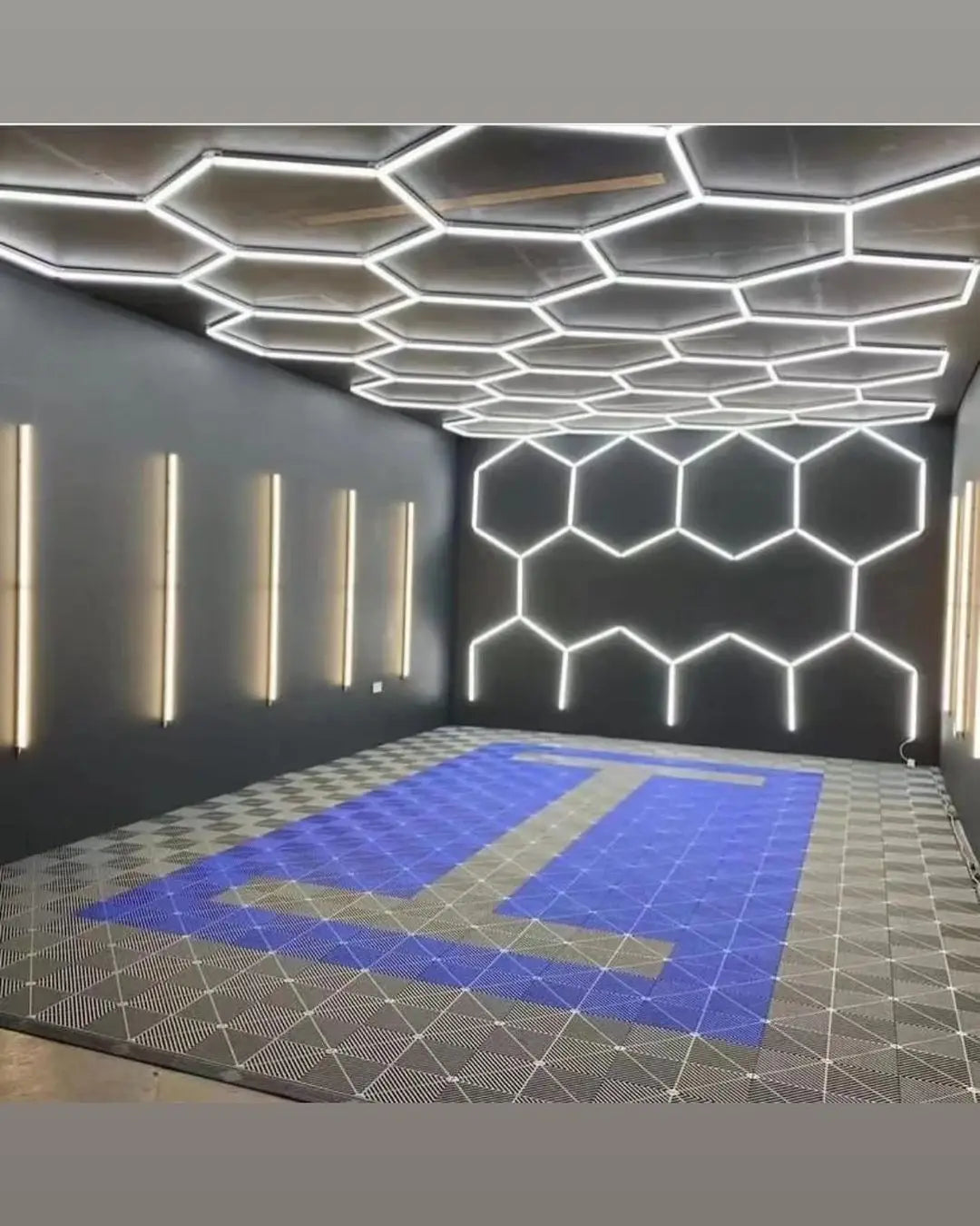 Garage Hexagon LED Light 50000H 6500K Ultra Bright