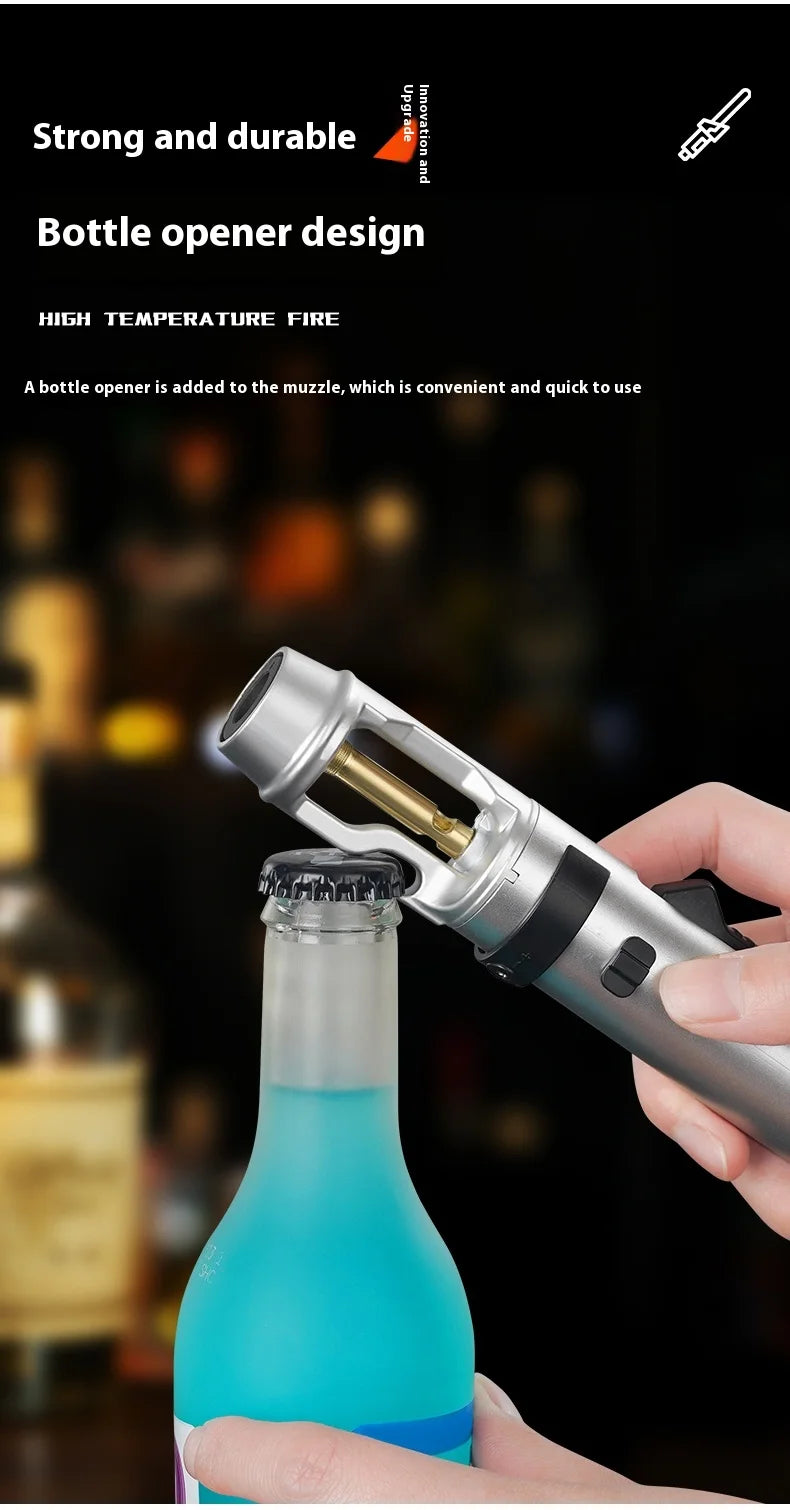 Powerful Metal Gas Lighter - Windproof Torch for Kitchen, BBQ & Cigars